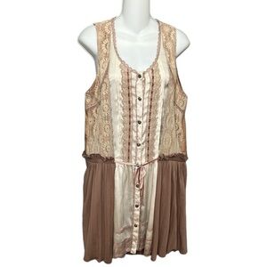 Axes Femme Coquette Japanese Romantic Drop Waist Sleeveless Dress Size M Lace